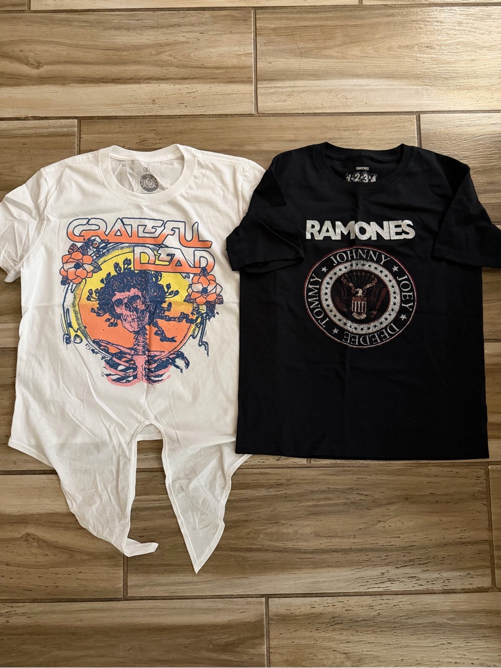 Ramones Greatful Dead Girls Tops